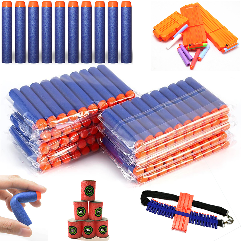 Foam Dart Gun - 100/50pcs 7.2cm Refill Darts Bullets for