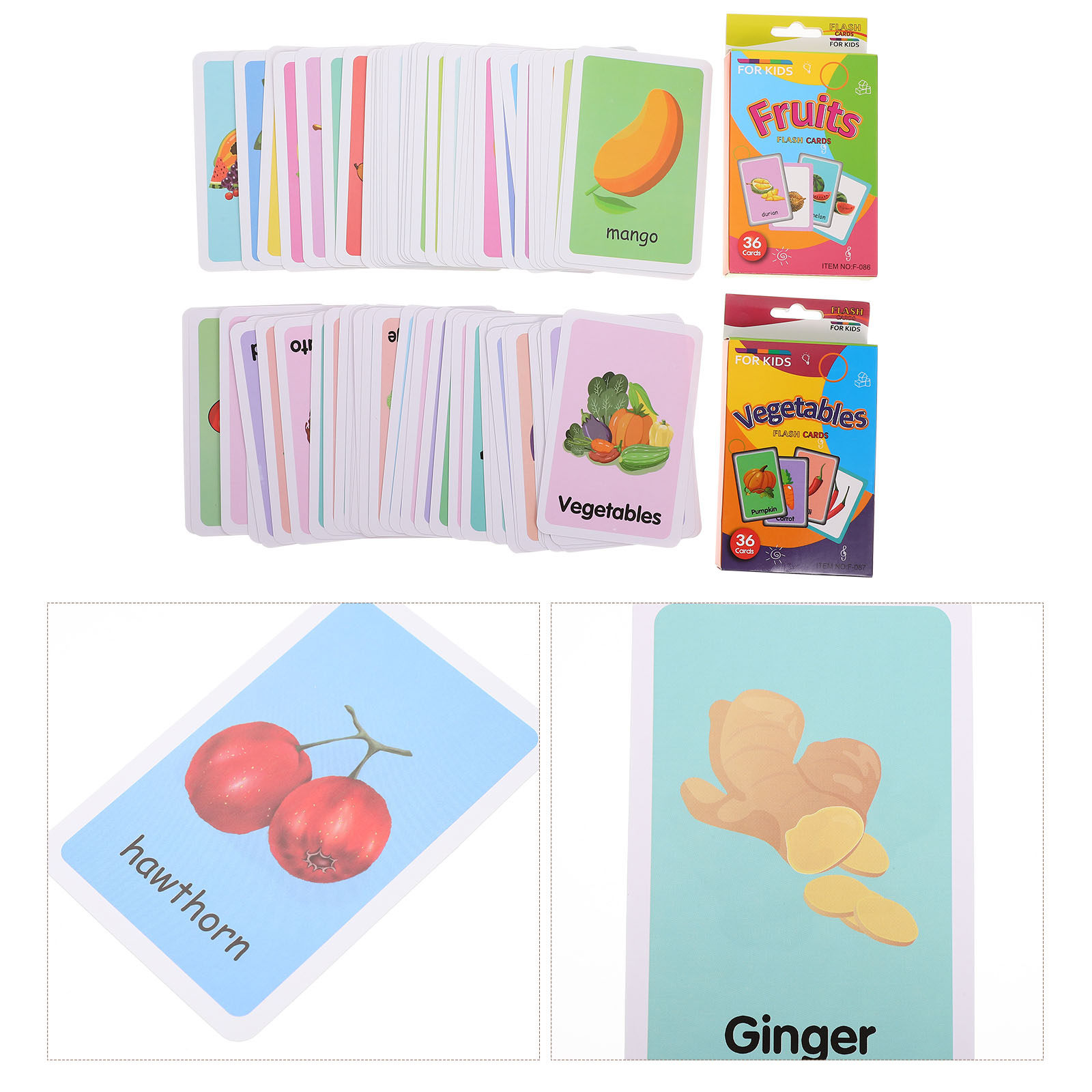 Educational Flash Card - 2Sets Baby Cognitive Flash Cards Educational