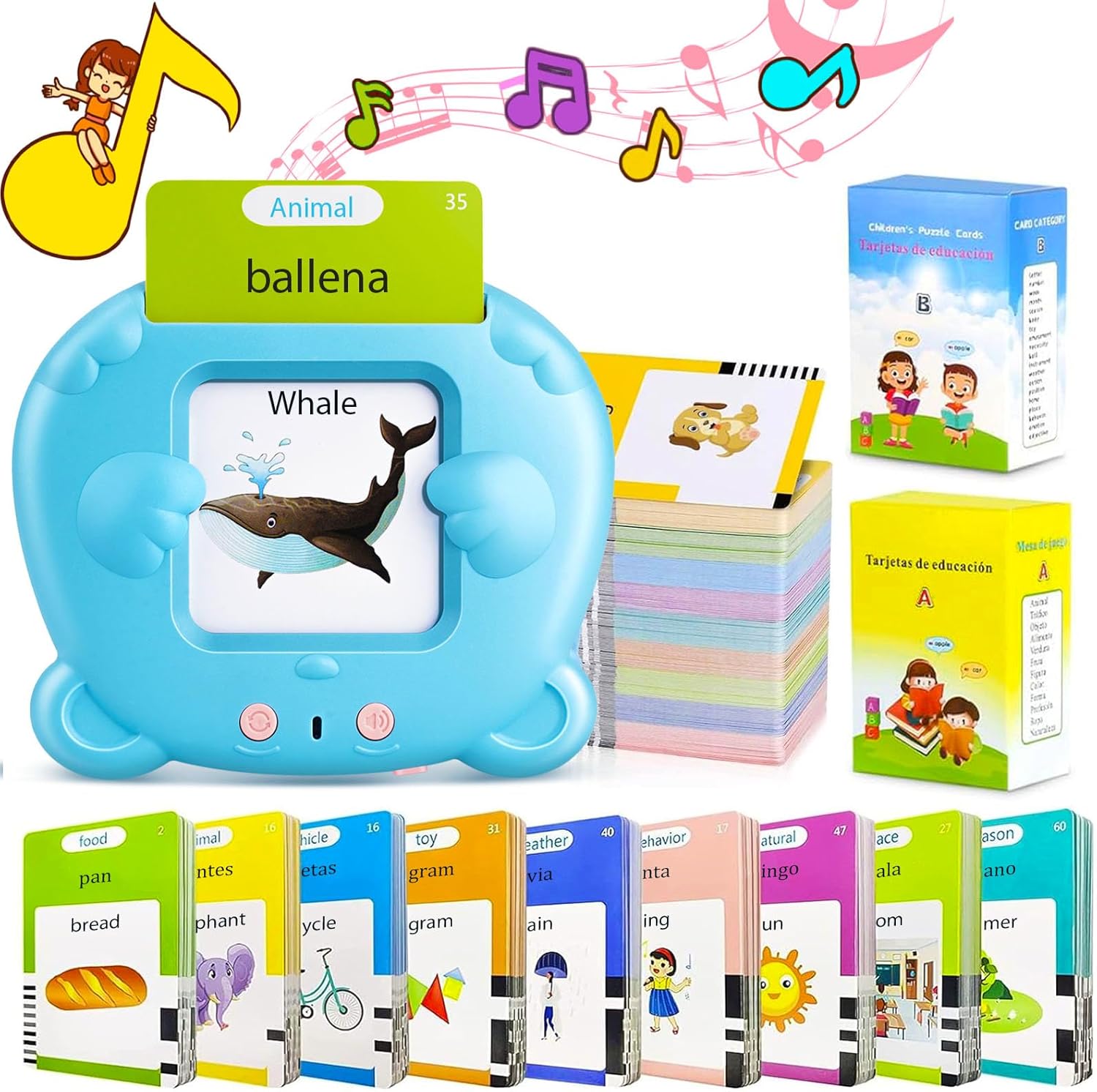 Educational Flash Card - Spanish & English Talking Flash Cards