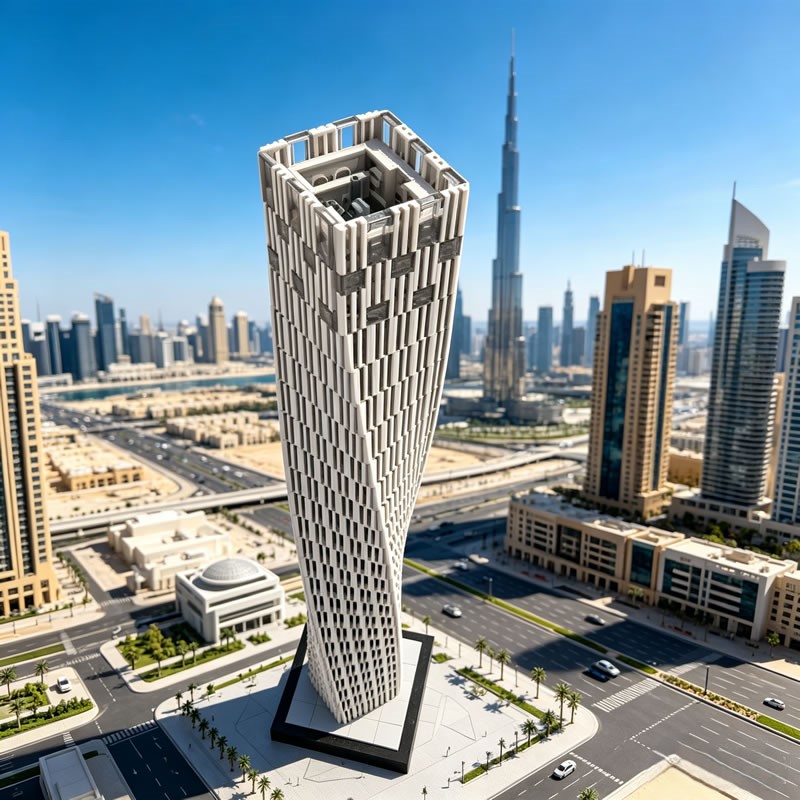 Kids Toys Dubai - Cayan Infinity Tower Dubai City Skyline
