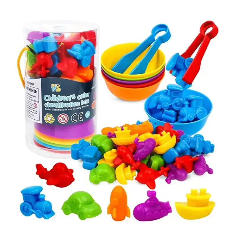 Kids Toys 2 Year Old - Rainbow Counting Animal Traffic Car Early