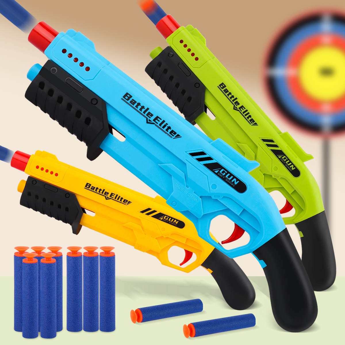 Foam Dart Gun - New Outdoor Kids Soft Bullet Blaster