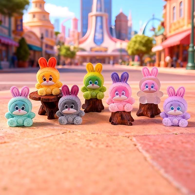 Kids Toys Car - Cartoon Resin Rabbit Animal Police Officer