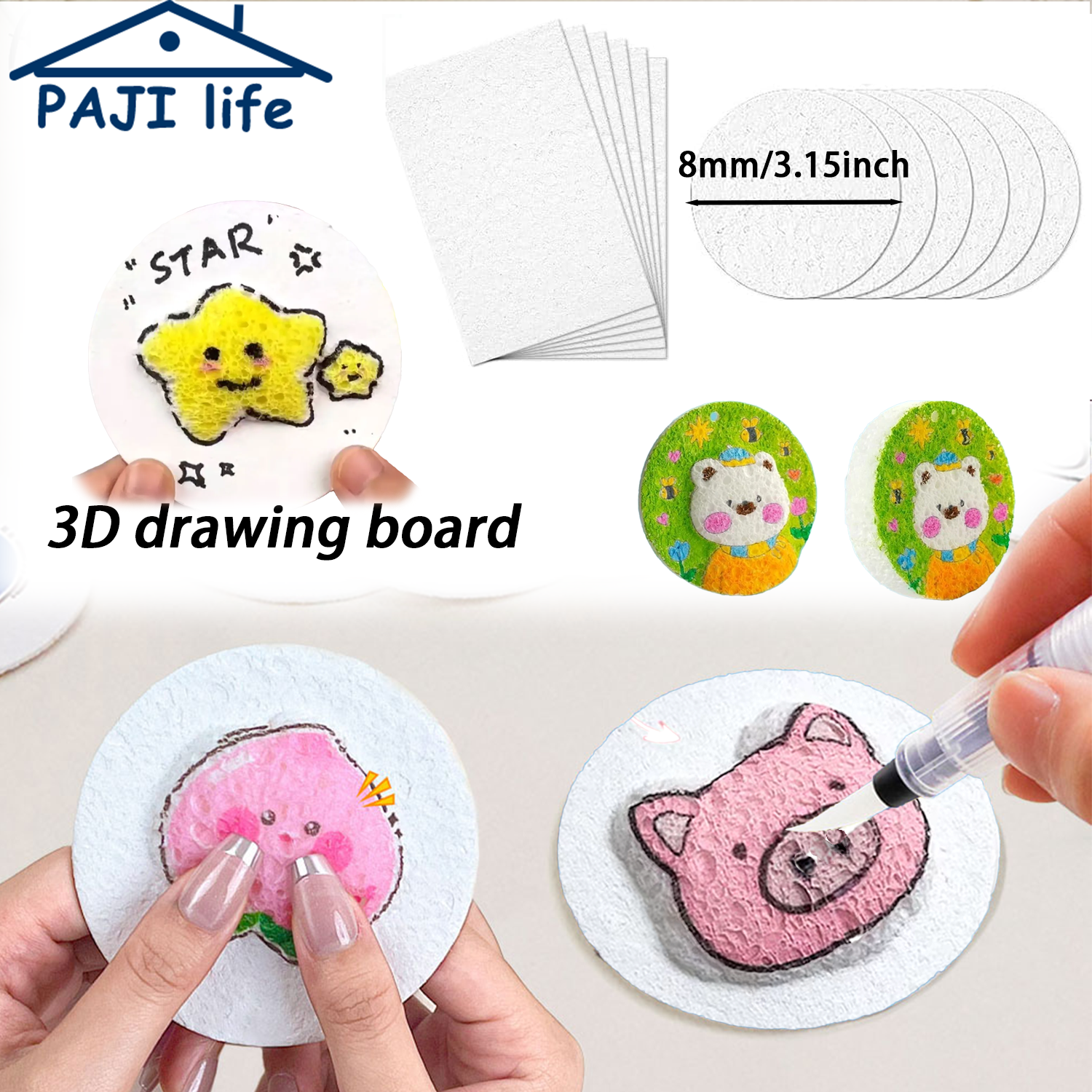 3D Puffy Foam Texture Painting - Kids Toys Drawing ulasan dan harga