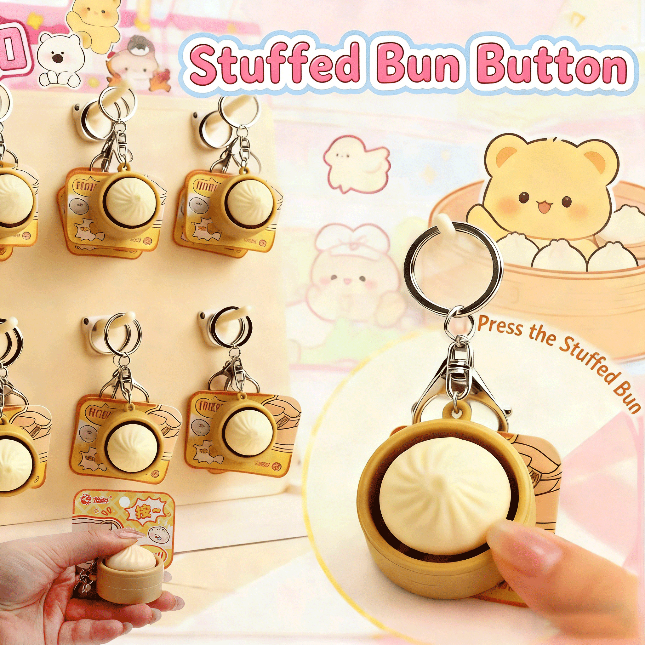 Mini Squishy Dumplings Button  - Kids Toys Return Gift ulasan dan harga