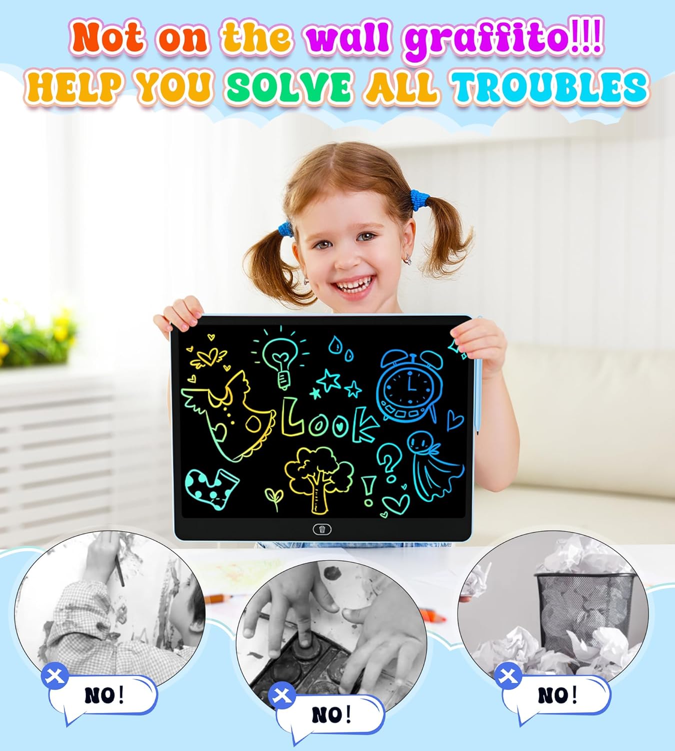 16 Inch LCD Writing Tablet for - Kids Toys Drawing ulasan dan harga