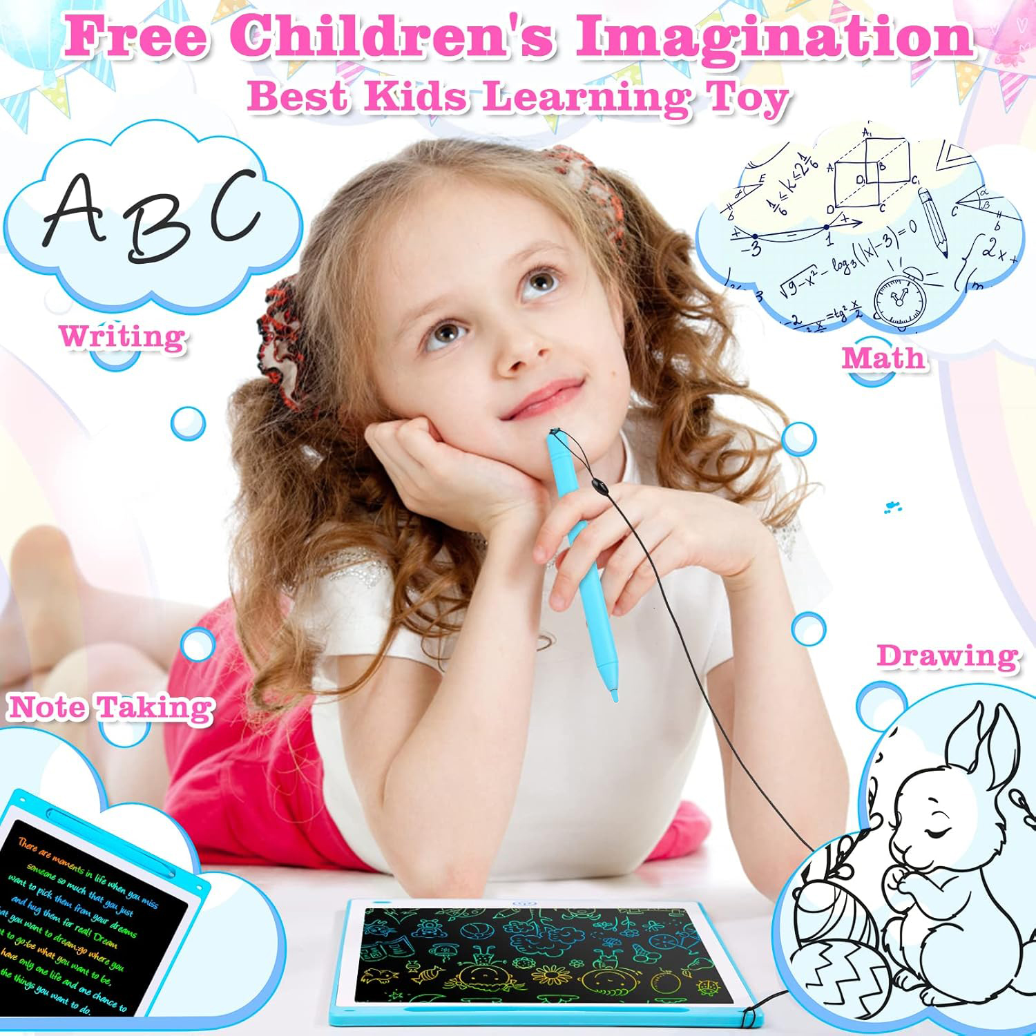 16/12/10/8.5 Inch LCD Graphic  - Kids Toys Drawing ulasan dan harga