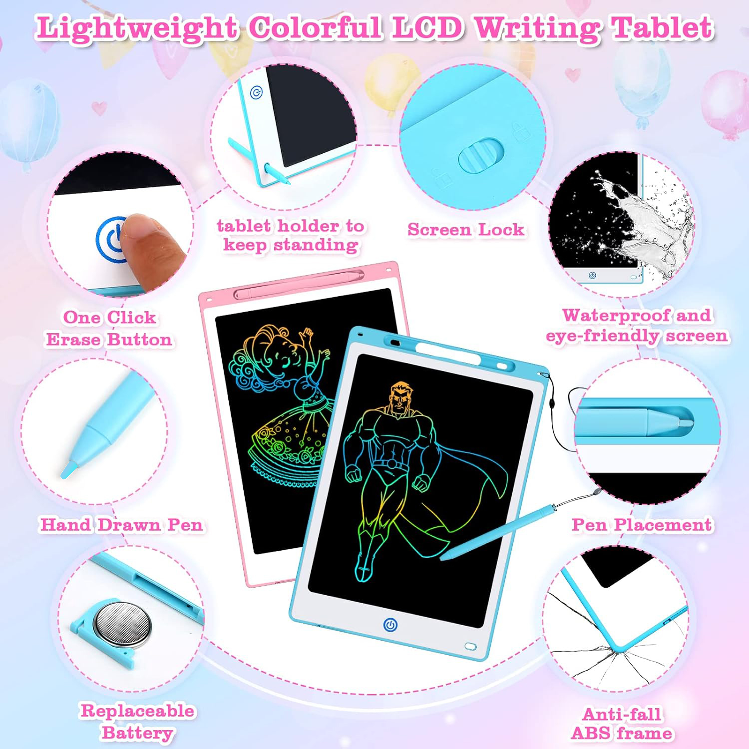 16/12/10/8.5 Inch LCD Graphic  - Kids Toys Drawing ulasan dan harga
