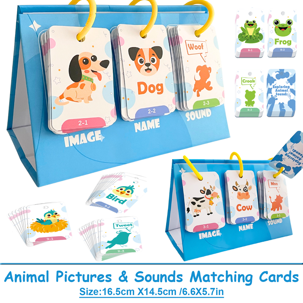 72Pcs Kids Learn Animal Sounds - Educational Flash Card ulasan dan harga