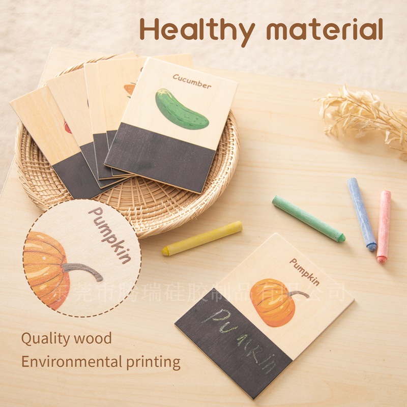 Wooden Cognition Flash Cards W - Educational Flash Card ulasan dan harga