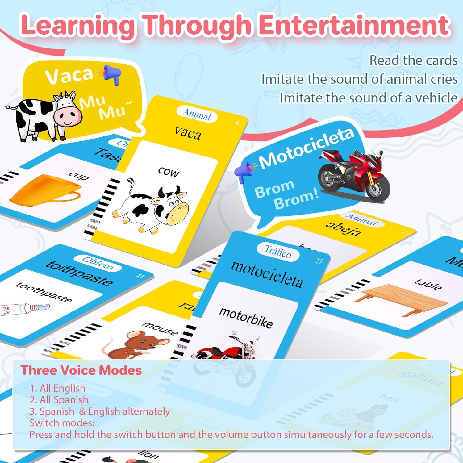 Spanish & English Talking Flas - Educational Flash Card ulasan dan harga