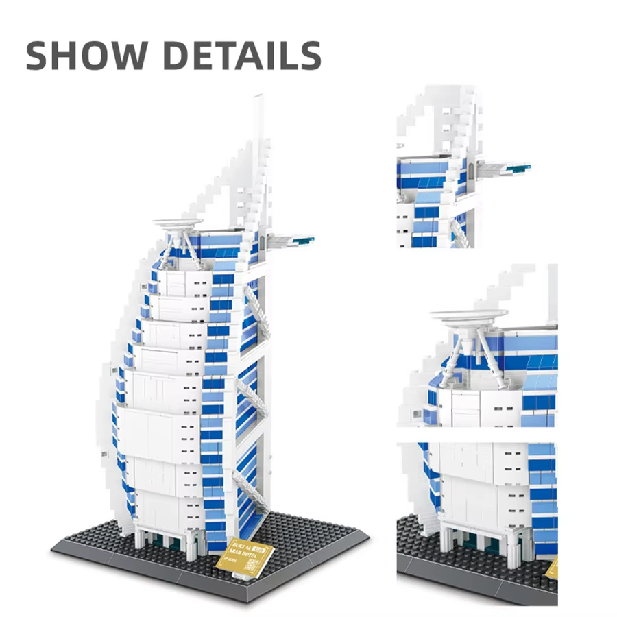1306pcs Building Blocks Burjal - Kids Toys Dubai ulasan dan harga
