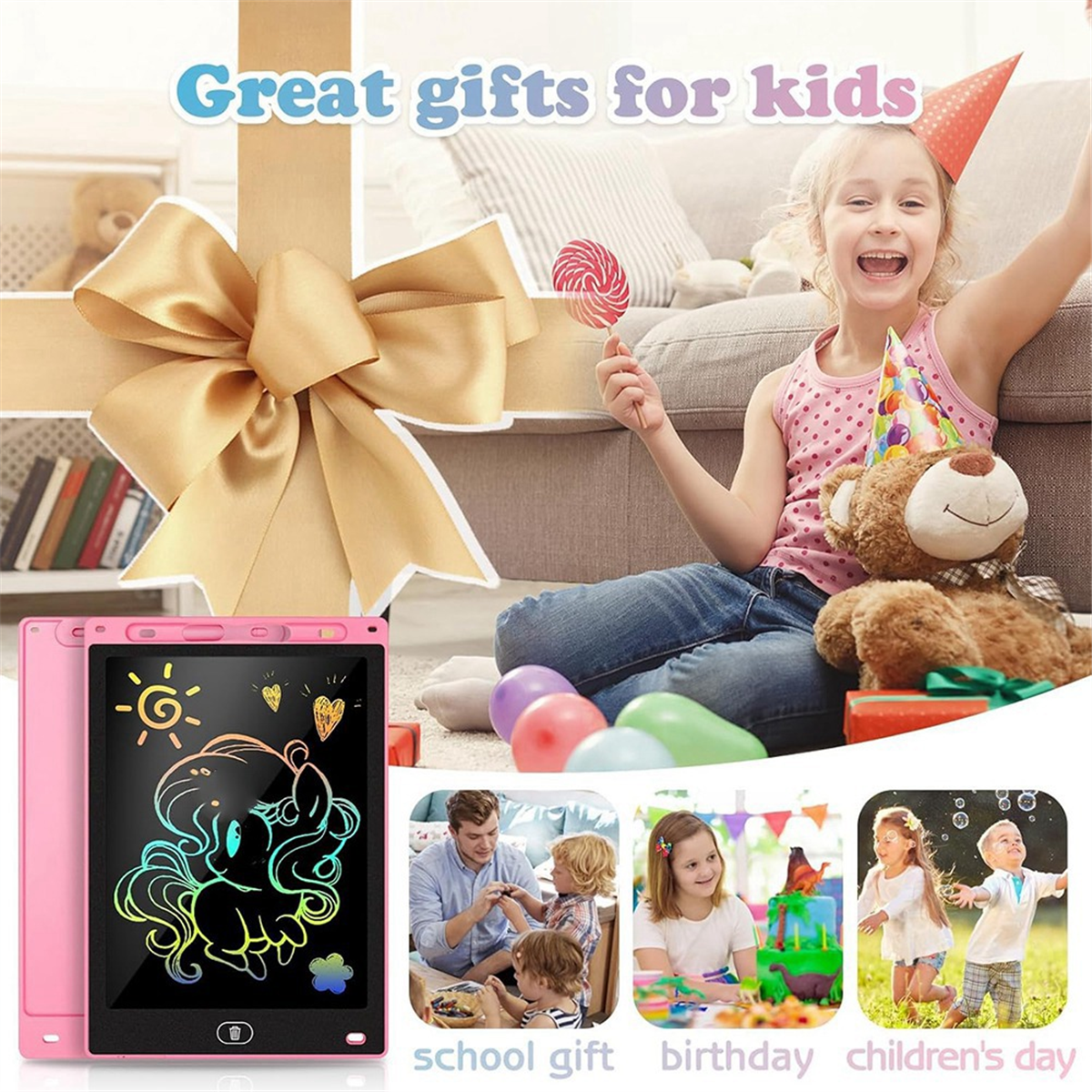 AA98 2 Pack LCD Writing Tablet - Kids Toys Drawing ulasan dan harga