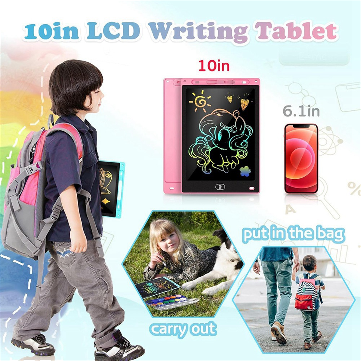 AA98 2 Pack LCD Writing Tablet - Kids Toys Drawing ulasan dan harga