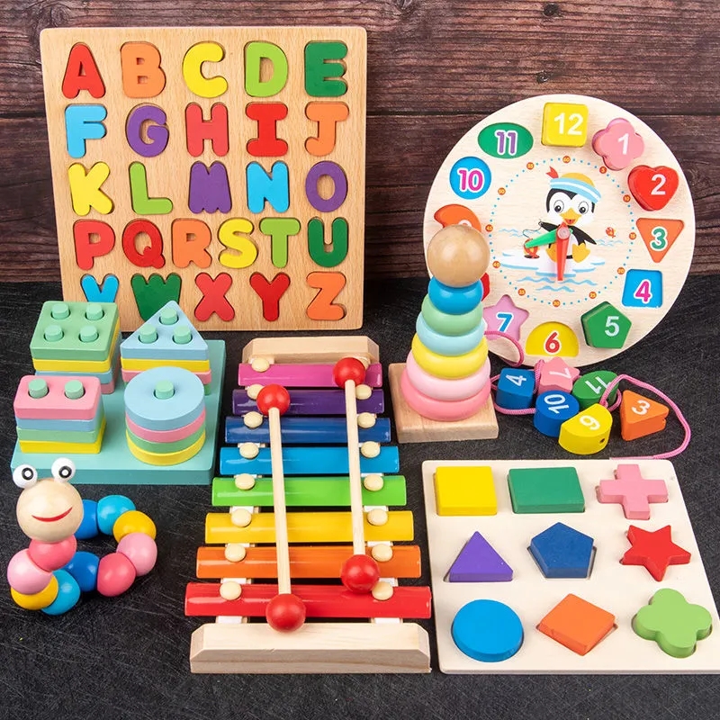 Montessori Wooden Toys for Bab - Kids Toys 2 Year Old ulasan dan harga