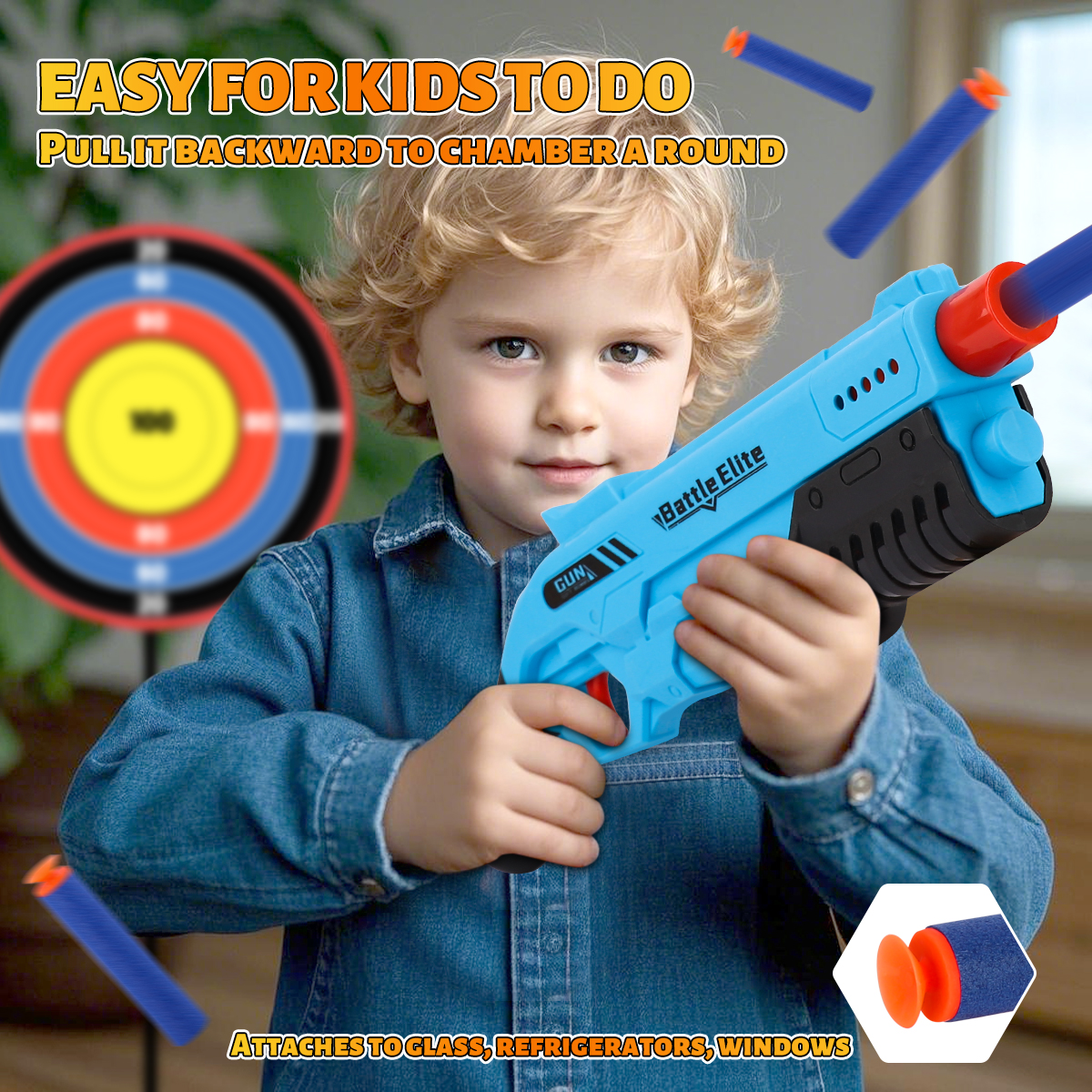 New Outdoor Kids Soft Bullet B - Foam Dart Gun ulasan dan harga