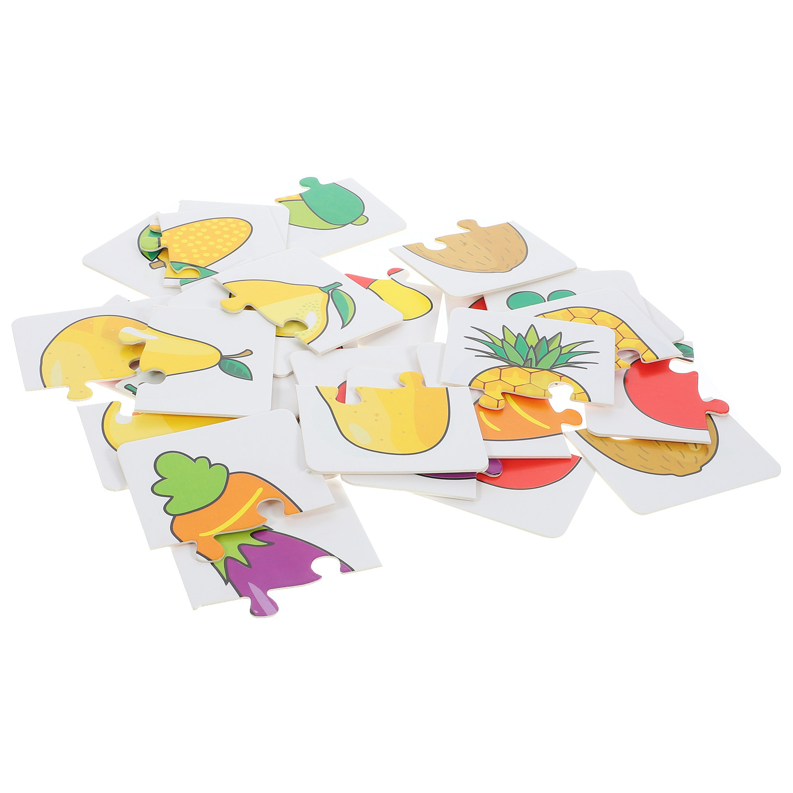 1Set Fruit Vegetable Puzzle Ca - Educational Flash Card ulasan dan harga