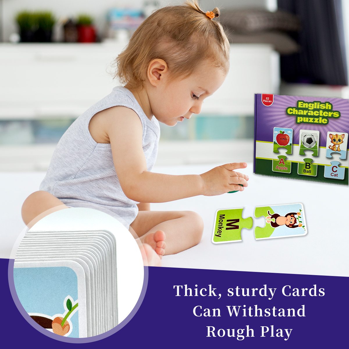 Alphabet Matching Puzzle Cards - Educational Flash Card ulasan dan harga